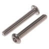 RS PRO Plain Stainless Steel Button Tamper Proof Security Screw M3 x 20 mm 621-2760
