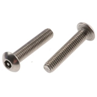 RS PRO Plain Stainless Steel Button Tamper Proof Security Screw M4 x 20 mm 621-2798