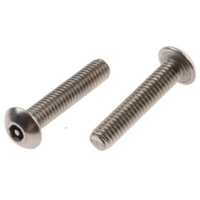 RS PRO Plain Stainless Steel Button Tamper Proof Security Screw M4 x 20 mm 621-2798