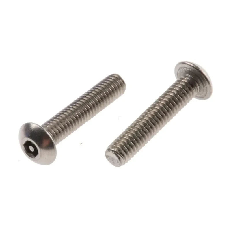 RS PRO Plain Stainless Steel Button Tamper Proof Security Screw M4 x 20 mm 621-2798