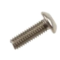 RS PRO Tamper Proof Security Screw M4 x 12 mm Plain Stainless Steel Pin Hex Recess Button Head 621-2805