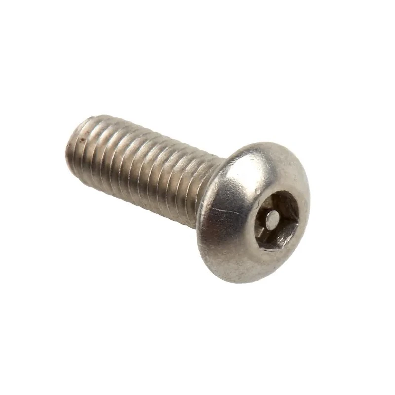 RS PRO Tamper Proof Security Screw M4 x 12 mm Plain Stainless Steel Pin Hex Recess Button Head 621-2805