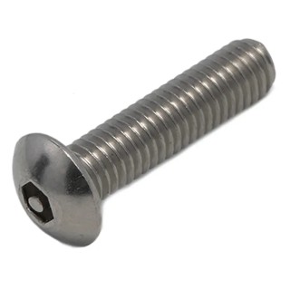 RS PRO Plain Stainless Steel Button Tamper Proof Security Screw M5 Thread Size 20 mm Length 621-2827
