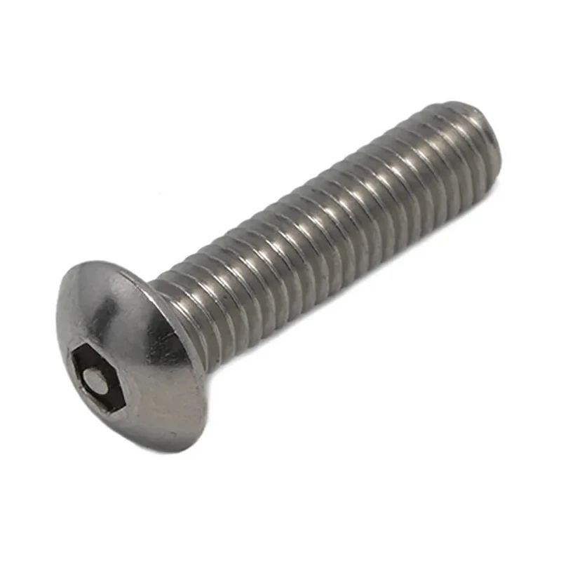 RS PRO Plain Stainless Steel Button Tamper Proof Security Screw M5 Thread Size 20 mm Length 621-2827