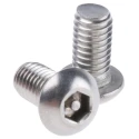 RS PRO Plain Stainless Steel Button Tamper Proof Security Screw M6 x 12 mm 621-2849