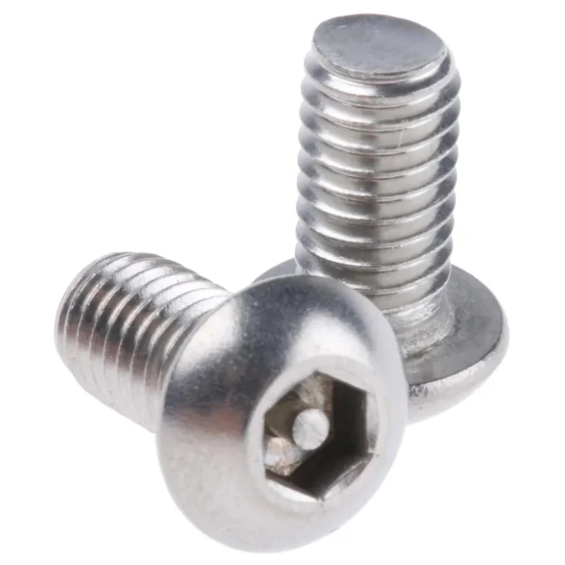 RS PRO Plain Stainless Steel Button Tamper Proof Security Screw M6 x 12 mm 621-2849