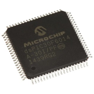 Microchip dsPIC30F 16 bit Digital Signal Processor 30 MIPS 144kB FLASH 80-Pin TQFP DSPIC30F6014A-30I/PF