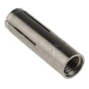 RS PRO Stainless Steel Drop In Anchor M10 x 40 mm Zinc Plated RoHS Exempt 622-1720