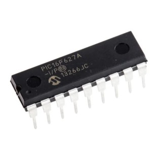 Microchip 8 bit PIC Microcontroller 20 MHz 128B FLASH 18-Pin PDIP PIC16F627A-I/P