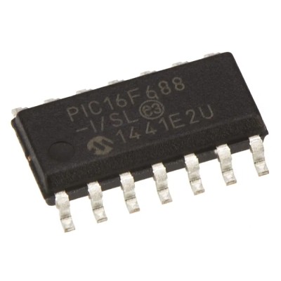 Microchip PIC16F688-I/SL 8 Bit PIC Microcontroller, 20 MHz, 256B FLASH, 14-Pin SOIC PIC16F688-I/SL