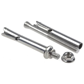 RS PRO Stainless Steel Sleeve Anchor Fixing Bolt 65 mm Length 8 mm Drill Diameter 30 mm Max Fixing Thickness 622-2026