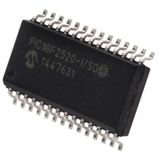 Microchip 8-bit PIC Microcontroller PIC18F2520-I/SO, 40 MHz, 32 kB Flash, 1.54 kB RAM, 28-Pin SOIC