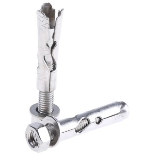 RS PRO Stainless Steel Sleeve Anchor Hexagon Nut Masonry Fixing 50 mm Length, 10 mm Drill Diameter, 8 mm Max Fixing 622-2048