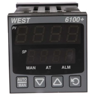 West Instruments PID Temperature Controller DIN Rail, Panel, 1 Output SSR 240V ac On-Off P6100-2200-000
