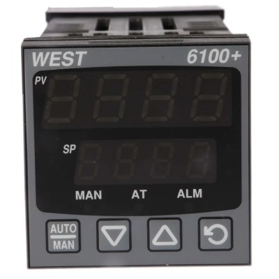 West Instruments PID Temperature Controller DIN Rail, Panel, 1 Output SSR 240V ac On-Off P6100-2200-000