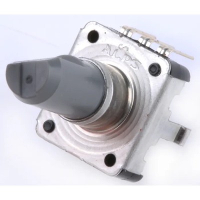 Alps Alpine 12 ppr Pulse Mechanical Rotary Encoder with 6 mm Flat Shaft, 20 mm Length, Not Indexed EC12E1220401