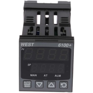 West Instruments P6100 Panel, DIN Rail PID Temperature Controller, 1 Output SSR 48V ac/dc On-Off P6100-2200-020