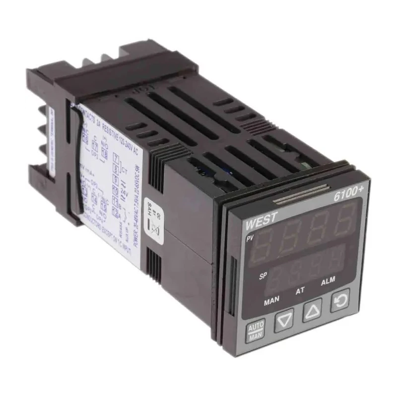 West Instruments P6100 Panel, DIN Rail PID Temperature Controller, 1 Output SSR 48V ac/dc On-Off P6100-2200-020