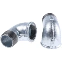 Georg Fischer Galvanised Malleable Iron Fitting 90° Elbow Male 2 in to Female 2 in 770092207