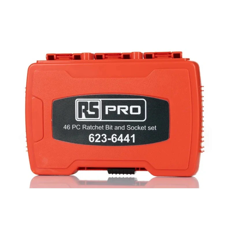 RS PRO 46-Piece 1/4 in Standard Socket Set Square Drive Chrome Alloy Steel 623-6441