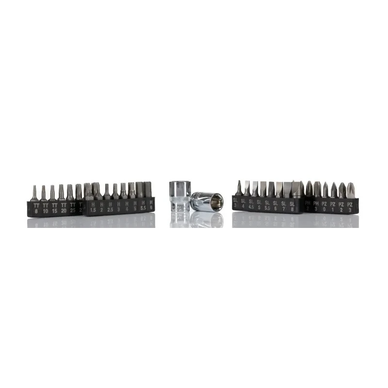 RS PRO 46-Piece 1/4 in Standard Socket Set Square Drive Chrome Alloy Steel 623-6441