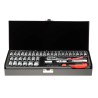 RS PRO 39-Piece 1/4 in Standard Socket Set, Chrome Vanadium Steel, Heat-Treated, Square Drive 623-6390