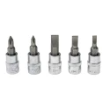 RS PRO 39-Piece 1/4 in Standard Socket Set, Chrome Vanadium Steel, Heat-Treated, Square Drive 623-6390