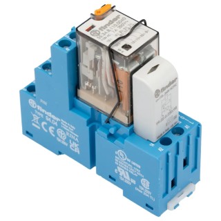 Finder 58 Series Interface Relay DIN Rail Mount 110V AC Coil 4PDT 12.5mA Coil Current 7A Switching 58.34.8.110.0060SMA