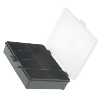 Raaco 6 Cell Black Polypropylene Compartment Box 40 mm x 179 mm x 151 mm 132428