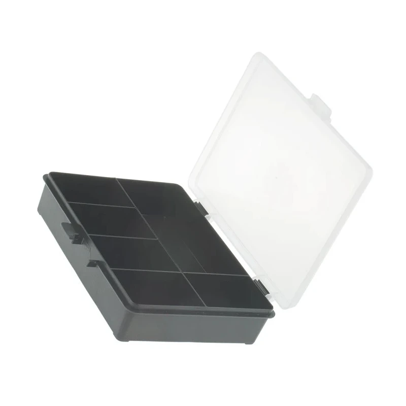 Raaco 6 Cell Black Polypropylene Compartment Box 40 mm x 179 mm x 151 mm 132428