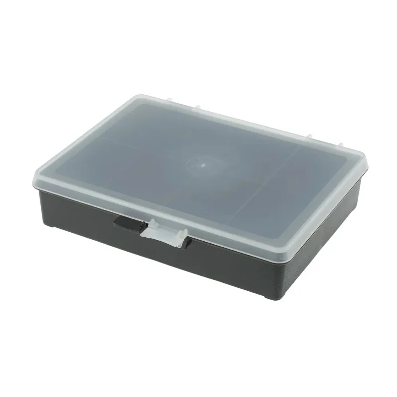 Raaco 6 Cell Black Polypropylene Compartment Box 40 mm x 179 mm x 151 mm 132428