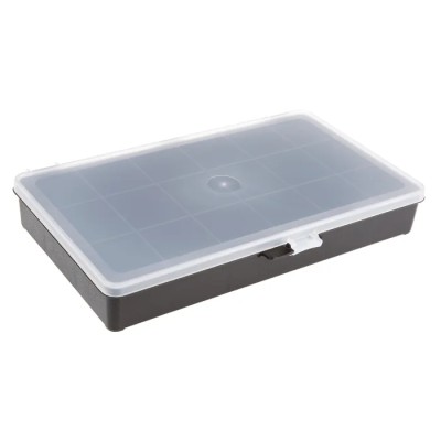 Raaco 18 Cell Black Polypropylene Compartment Box, 41 mm x 271 mm x 173 mm 132459