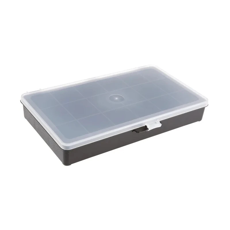 Raaco 18 Cell Black Polypropylene Compartment Box, 41 mm x 271 mm x 173 mm 132459