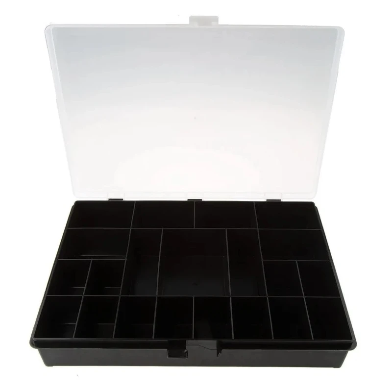 Raaco 21 Cell Black Polypropylene Compartment Box 55 mm x 332 mm x 254 mm 132473