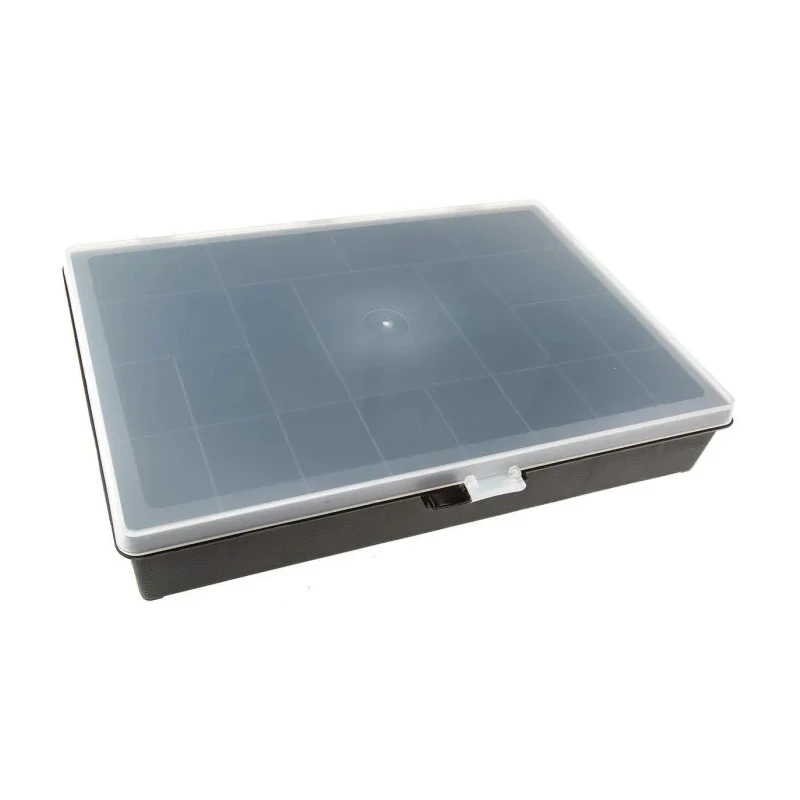 Raaco 21 Cell Black Polypropylene Compartment Box 55 mm x 332 mm x 254 mm 132473