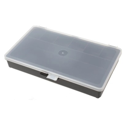 Raaco 7 Cell Black Polypropylene Compartment Box 41 mm x 271 mm x 173 mm 132480