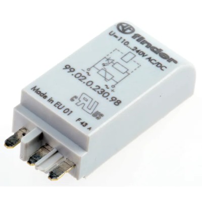 Finder Pluggable Function Module LED Varistor for Electrical Circuit Protection 99.02.0.230.98