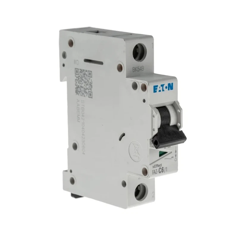 RS PRO xEffect Miniature Circuit Breaker, 1-Pole, 6A, Type C, 230V AC, 60V DC, 10kA Breaking Capacity 278555 FAZ-C6/1
