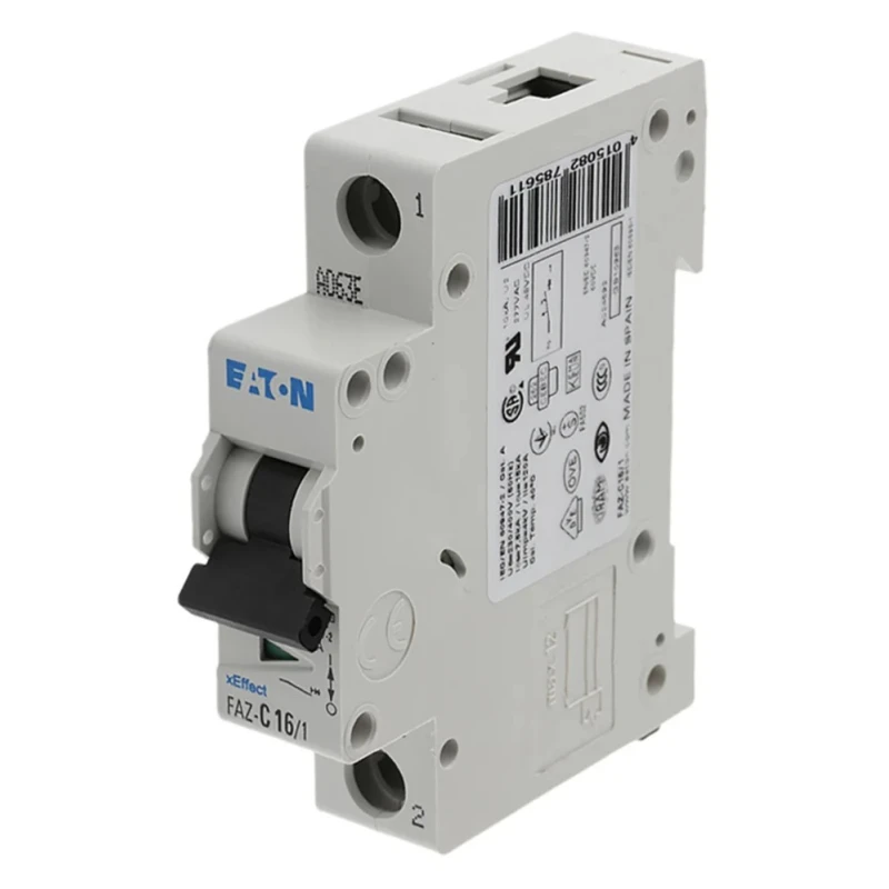 RS PRO xEffect Miniature Circuit Breaker 1-Pole 16A Type C 230V AC 48V DC 10kA Breaking Capacity 278561 FAZ-C16/1