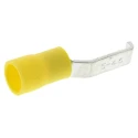 RS PRO Hooked Insulated Crimp Blade Terminal with 17.2 mm Blade Length, 12 AWG to 10 AWG, Yellow 624-1257