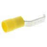 RS PRO Hooked Insulated Crimp Blade Terminal with 17.2 mm Blade Length, 12 AWG to 10 AWG, Yellow 624-1257