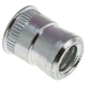 POP Passivated Zinc Plated Stainless Steel Threaded Insert M5, Flange Diameter 7.77 mm, Fixing Hole Diameter 7 mm 623-5612