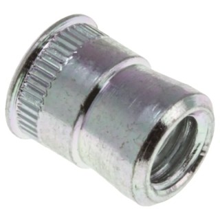 POP Passivated Zinc Plated Stainless Steel Threaded Insert M5, Flange Diameter 7.77 mm, Fixing Hole Diameter 7 mm 623-5612