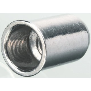 POP Galvanised Stainless Steel Threaded Insert M4 Size 7 mm Flange Diameter, 6.4 mm Fixing Hole Diameter, Depth 623-5505