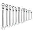 GearWrench 12-Piece Hinged Ratchet Combination Metric Spanner Set 8 to 19 mm 85698