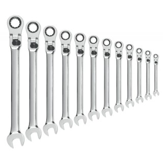 GearWrench 12-Piece Hinged Ratchet Combination Metric Spanner Set 8 to 19 mm 85698
