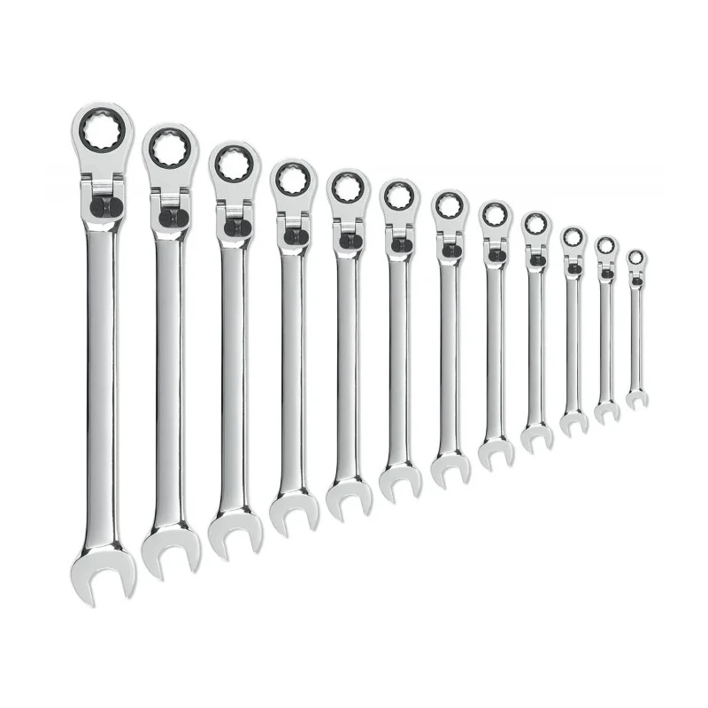 GearWrench 12-Piece Hinged Ratchet Combination Metric Spanner Set 8 to 19 mm 85698