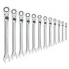 GearWrench 12-Piece Hinged Ratchet Combination Metric Spanner Set 8 to 19 mm 85698
