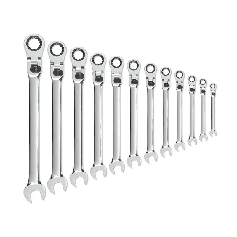 GearWrench 12-Piece Hinged Ratchet Combination Metric Spanner Set 8 to 19 mm 85698