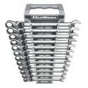 GearWrench 12-Piece Hinged Ratchet Combination Metric Spanner Set 8 to 19 mm 85698